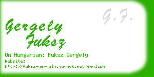 gergely fuksz business card